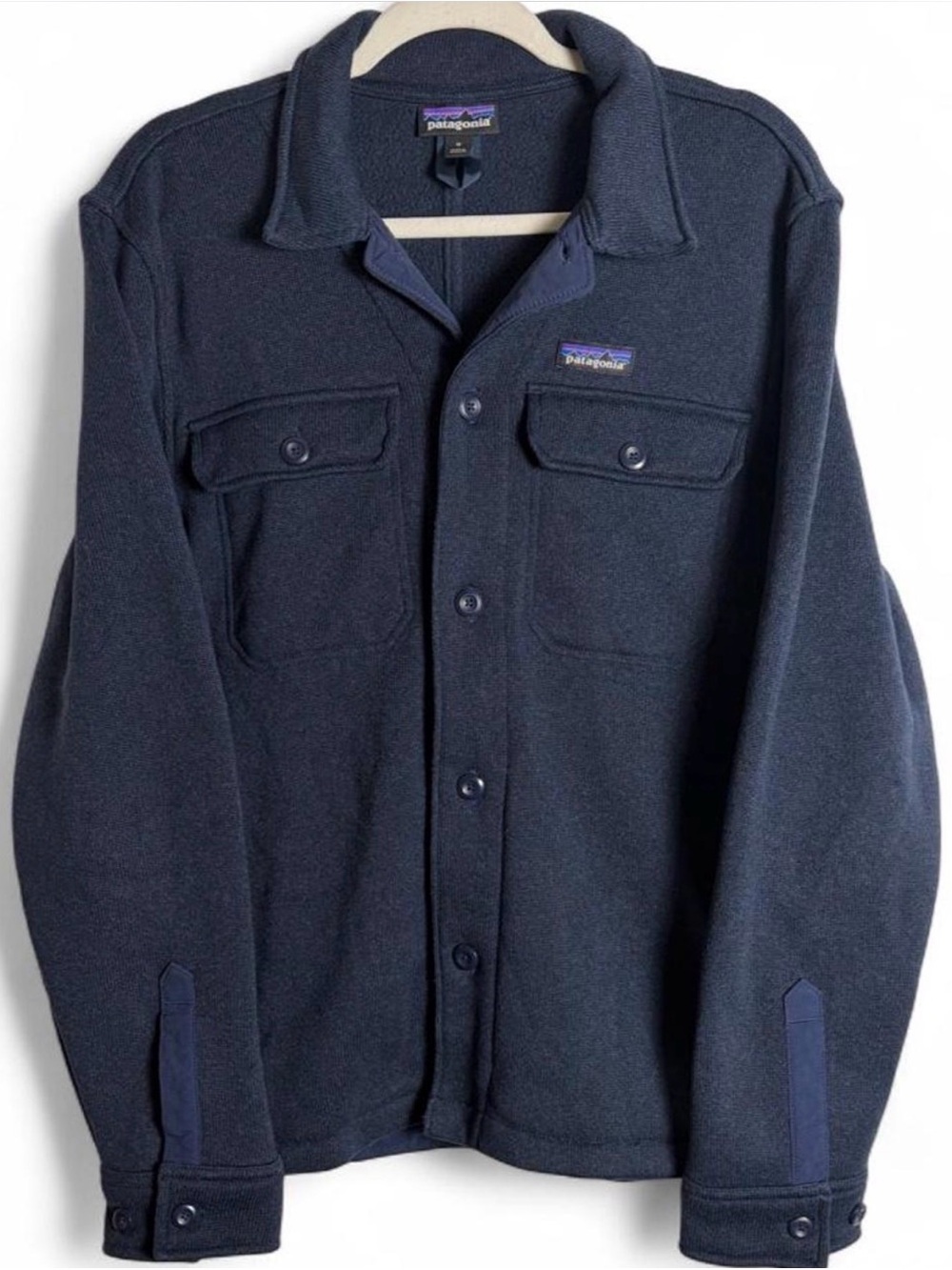 Patagonia Men's Better Sweater Shirt Jacket Navy Blue Fleece Shacket Large L